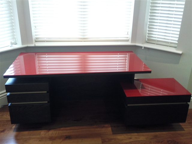 Coloured Glass Desk Top Protection