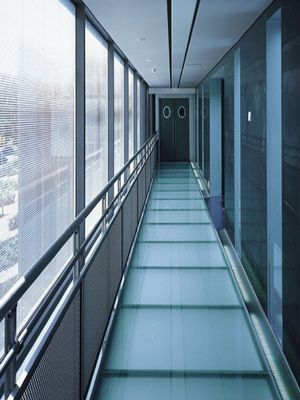 Glass Balustrades and Architectural Glass by Hamilton Glass Products Ltd - an image showing glass supplied and installed for a glass floor