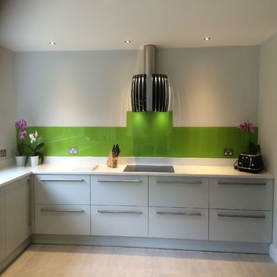 glass splashbacks produced and installed by Hamilton Glass Products Ltd