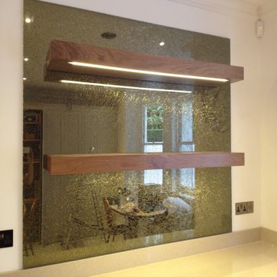 Quality bespoke mirrors - this image shows cracked ice mirror an exceptionally unique option